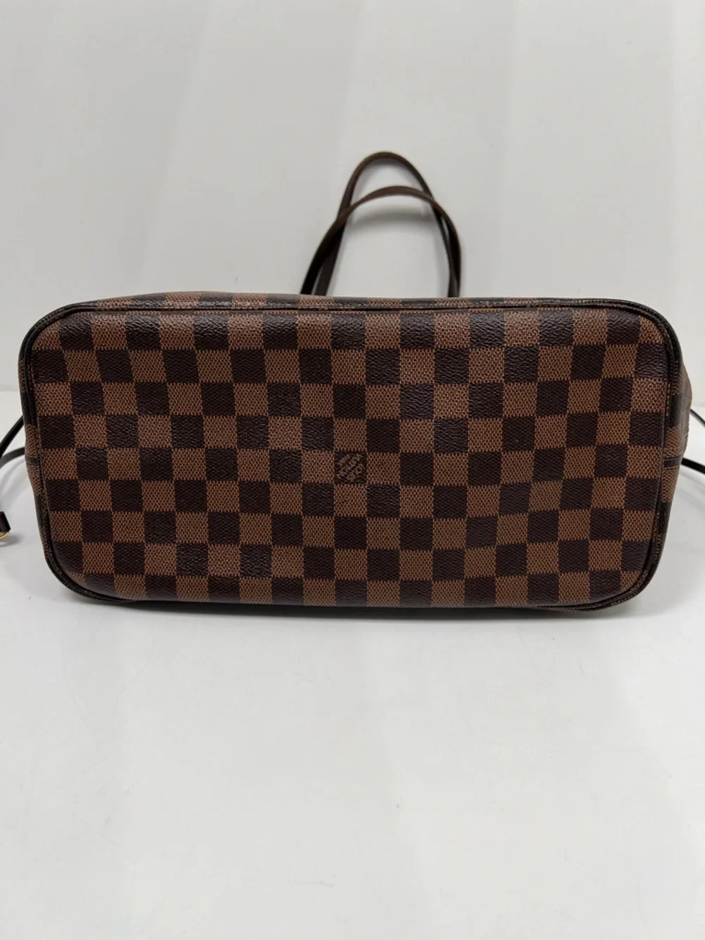 Louis Vuitton Neverfull MM Damier Ebene Tote w/ Pouch Red Interior + Pouch - Picture 5 of 15